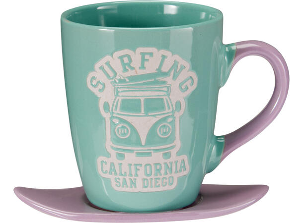 Krus surfing 330ml 10,5cm 4ass Forpakn.6stk 