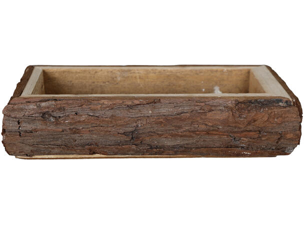 Kurv blomsterpotte treverk 23,5x11,5x5cm 