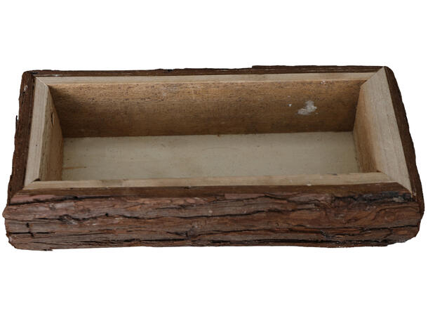 Kurv blomsterpotte treverk 23,5x11,5x5cm 