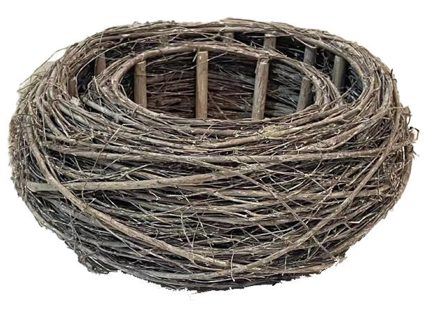 Kurv gråbrun flettet 24x11cm 36x13cm s/2 