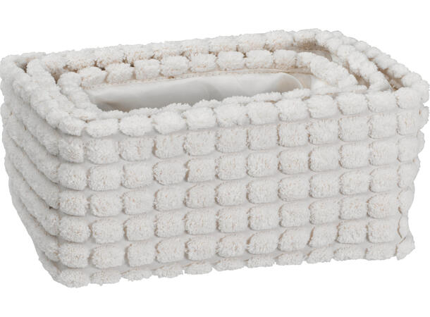 Kurv jordfarger fløyel/pels 6ass s/3 20x14x10cm 24x16x11cm 26x21x12cm 