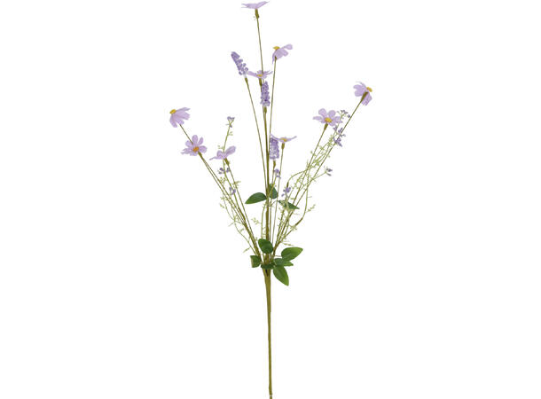 Kvist blomst 69cm 5ass Hvit/oransje/lilla/blå/rosa 