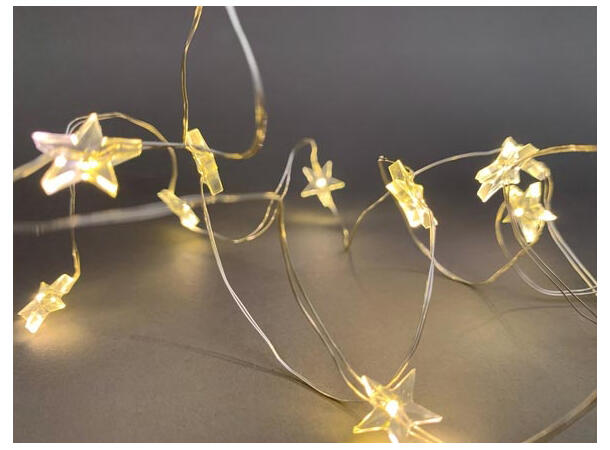 LED Lyslenke 10 varmhvit 100+30cm Batteri: 2xAA. Timer 6t på/18t av 