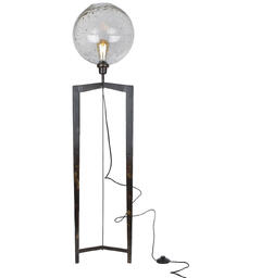 Lampe brun glass/metall 30x30x135cm