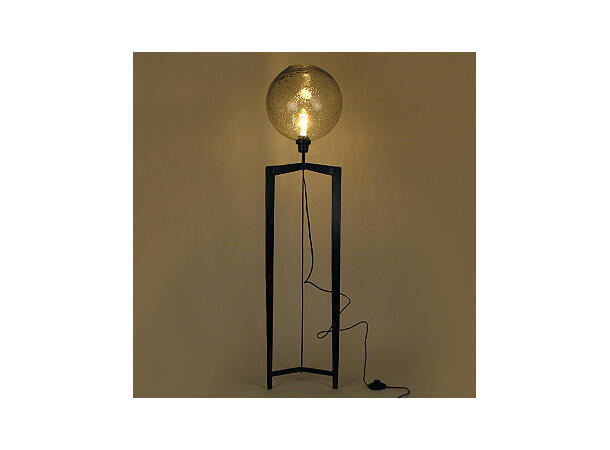 Lampe brun glass/metall 30x30x135cm 