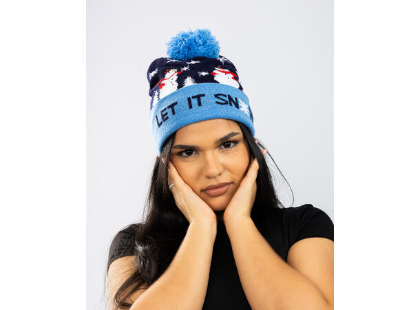 Lue Blå/hvit Snow Akryl Onesize m/LED Batteri: CD2032 inkludert 