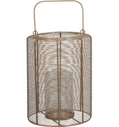 Lykt spiler 23x33cm metall glass beige Vekt: 1515g