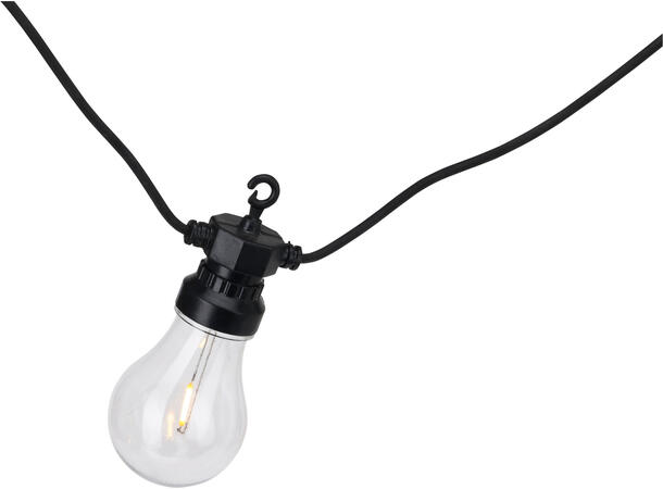 Lyslenke 20 LED 10m pære 6x15cm varmhvit 