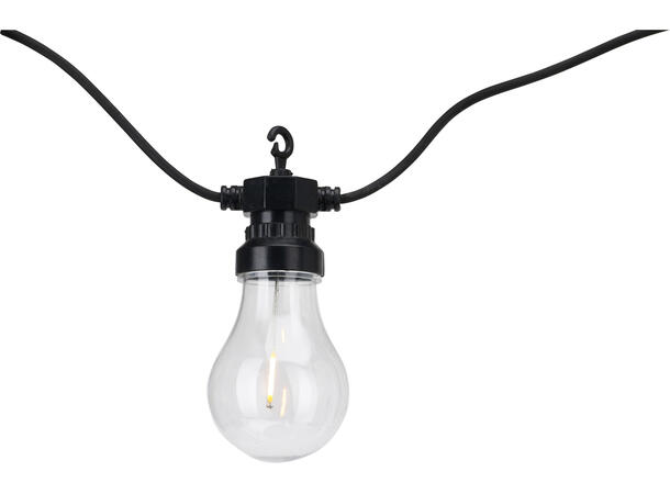 Lyslenke 20 LED 6x15cm varmhvit 10m 