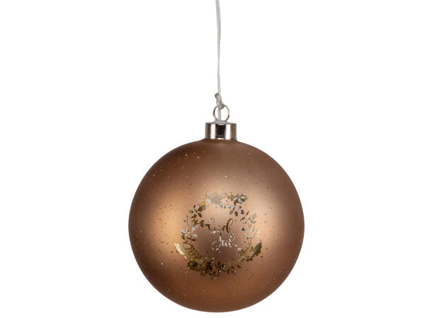 Lyslykt LED Julekrans brun rund 12cm Batteri: AAAx3 Timer 6/18t 10 ledpærer 