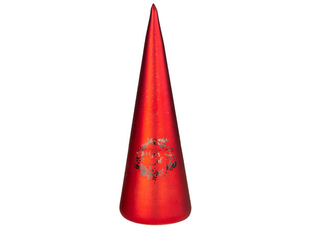 Lyslykt LED Julekrans rød kjegle 30cm Batteri: AAAx3 T: 6/18t 20LED 