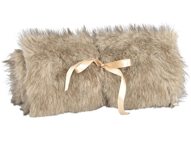 Løper brunbeige pels 24x140cm 