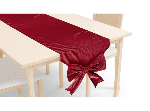 Løper burg m/sløyfe fløyel 33x240cm Polyester 