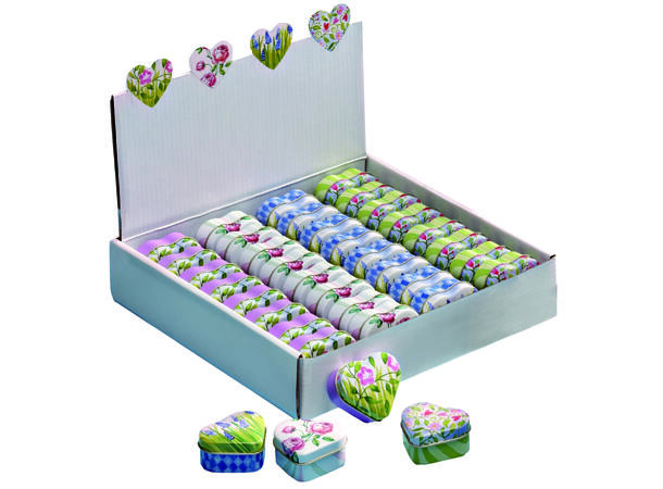 Metallboks Spring 5x4x2cm Display 32stk 