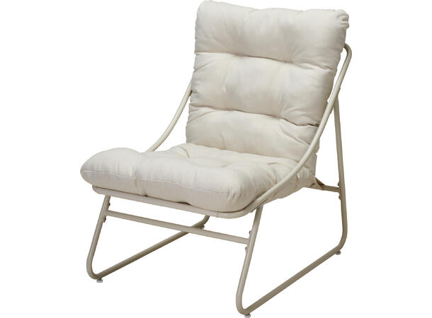 Møbelsett krem m/ beige puter 3 deler 