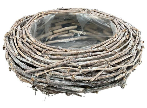 Plantekrans flettet naturbrun 39x39x14cm 