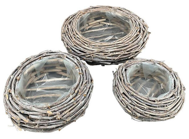 Plantekrans flettet naturbrun 39x39x14cm 