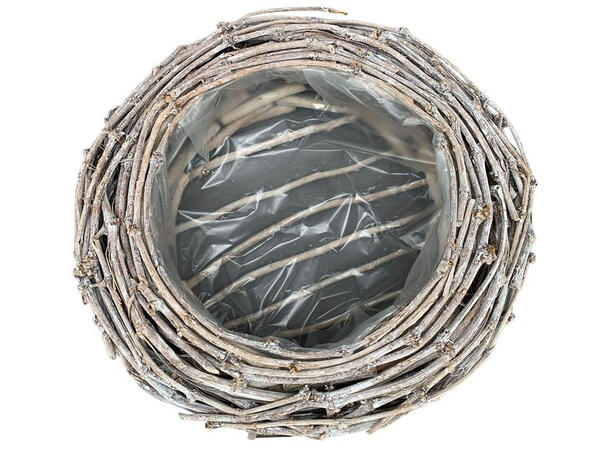 Plantekrans flettet naturbrun 39x39x14cm 