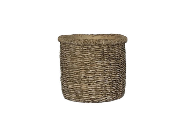 Potte beige sement 18,3x18,3x16 cm 