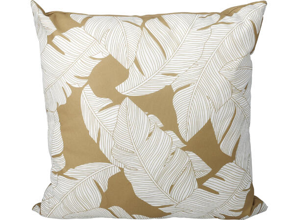 Pute bladmotiv 45x45cm polyester 9 ass Polyester/PP vanntett med glidelås 