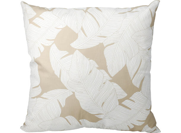 Pute bladmotiv 45x45cm polyester 9 ass Polyester/PP vanntett med glidelås 