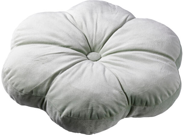 Pute blomsterform velur d:38cm 4ass Med polyesterfyll 