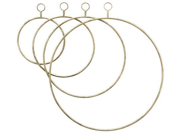 Ring henge gull metall 83x1x93,5 cm Forpk 4stk 