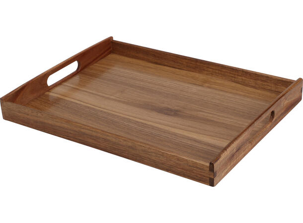 Serveringsbrett akasie m/håndtak 40x30cm FSC 100% godkjent 