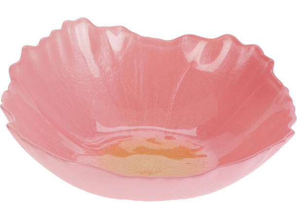 Skål blomsterform i glass 15x5cm 4ass Forpakning 16stk 