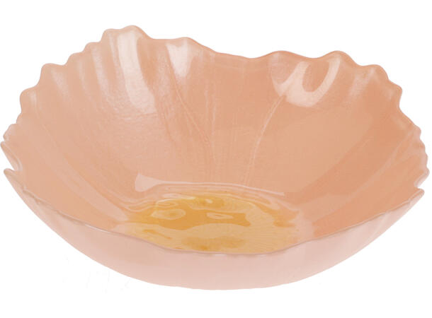 Skål blomsterform i glass 15x5cm 4ass 