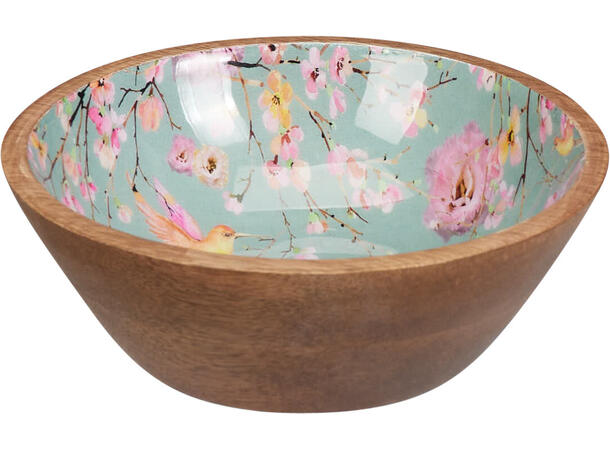 Skål blomstret mangotre 15x5cm 2ass Forpk 12stk 