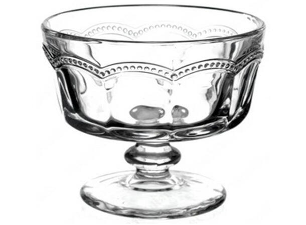 Skål dessert klart mønstret glass 10x9cm Verrerie 