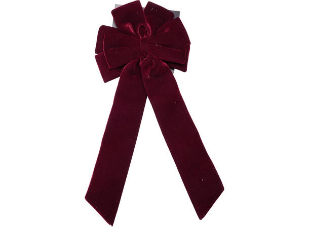 Sløyfe burgunder 46x90cm dobbel m/snor 