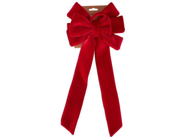 Sløyfe rød 22x49cm dobbel m/oppheng 