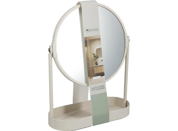 Sminkespeil m/stativ 25x19x7,5cm 4ass Metall 