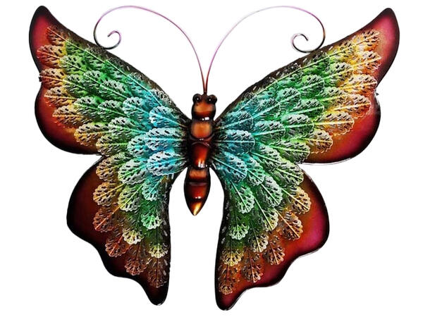 Sommerfugl veggdekor metall 56x4x45cm 