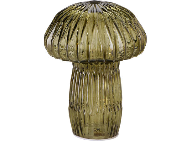 Sopp farget glass 15 LED 21cm 4ass Forpk 8stk Batteri 3xAAA Timer 6/18t 