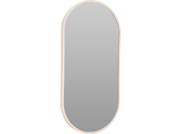 Speil ovalt 30x60 cm lys tre 