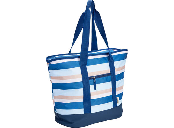 Strandbag kjøle stripet 52x40x38cm 2ass 24 liter PEVA-fór Frontlomme Hank 3x60cm 