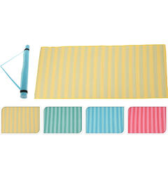 Strandmatte stripet 180x75cm 4ass Vekt: 240g