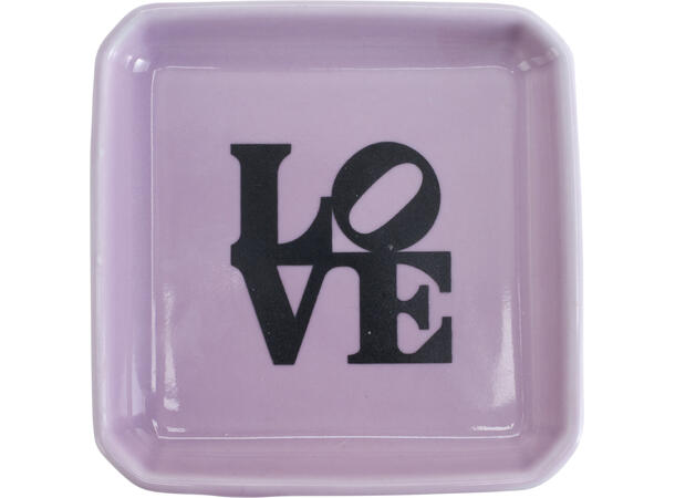 Tallerken snack porselen 10x10cm 6ass Display med 24stk 