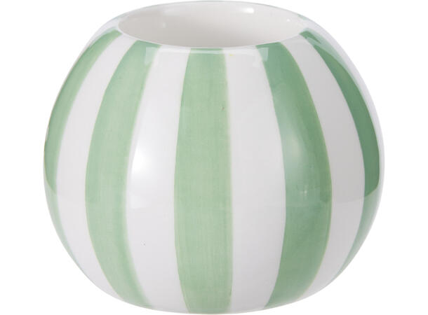 Telysstake stripet keramikk 9x7,5cm 3ass 