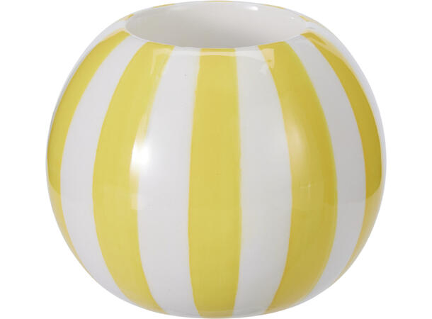 Telysstake stripet keramikk 9x7,5cm 3ass 