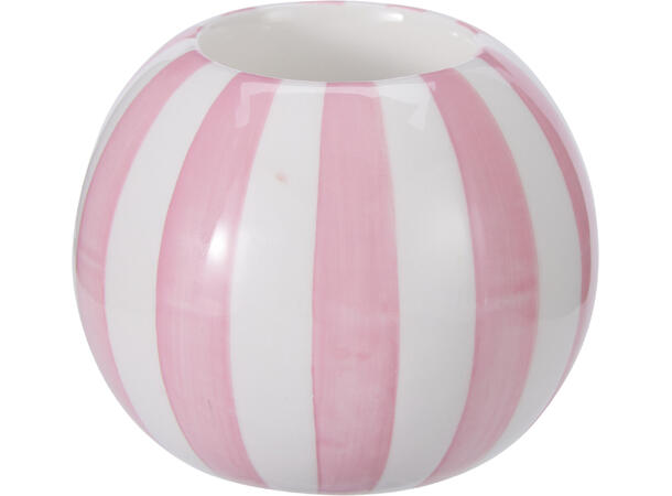 Telysstake stripet keramikk 9x7,5cm 3ass 