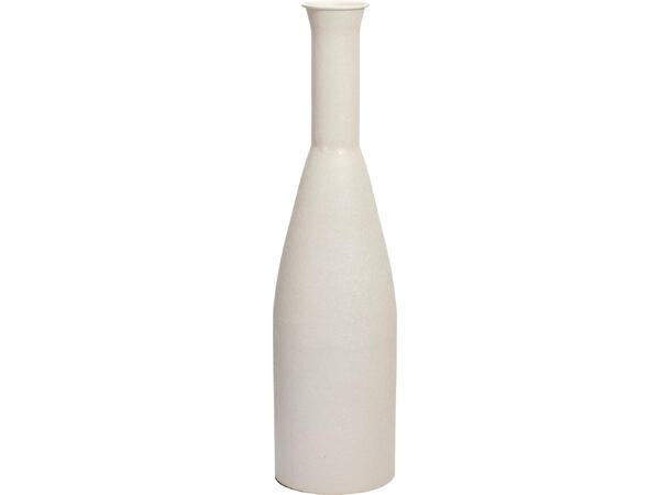 Vase metall flaske sandfinish 12x49cm 