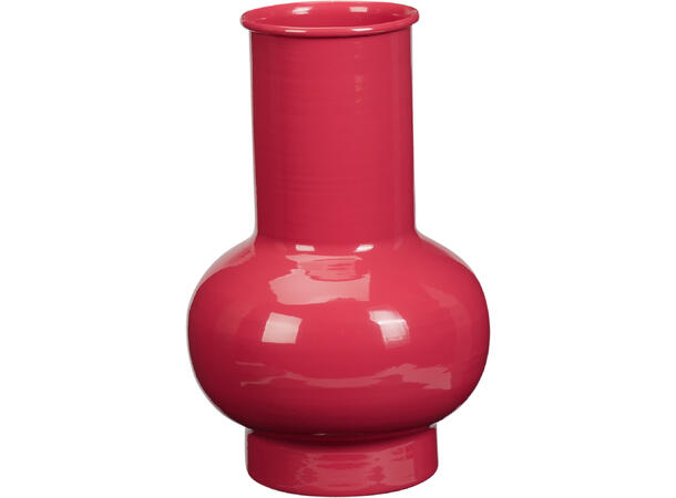 Vase metall rosa 17,5x26cm 