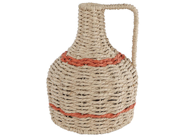 Vase natur/terracotta sjøgress 17x23cm 