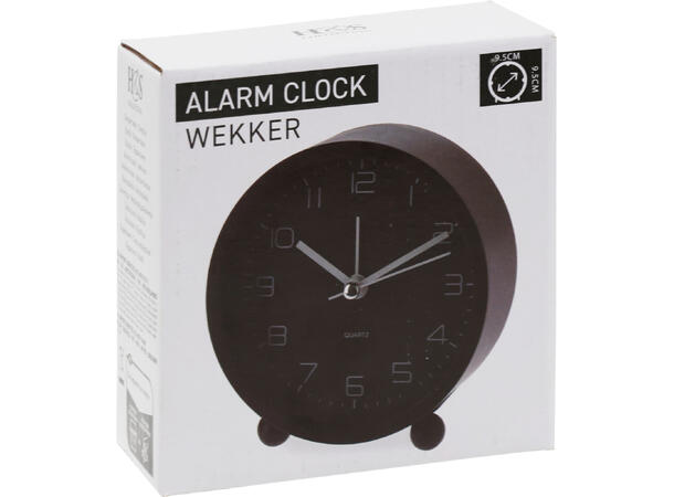 Vekkerklokke 9,5cm 4ass 