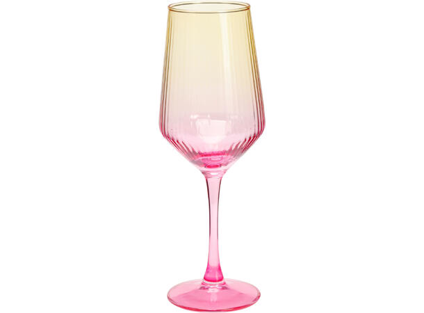 Vinglass 380ml flerfarget 23cm 4ass 
