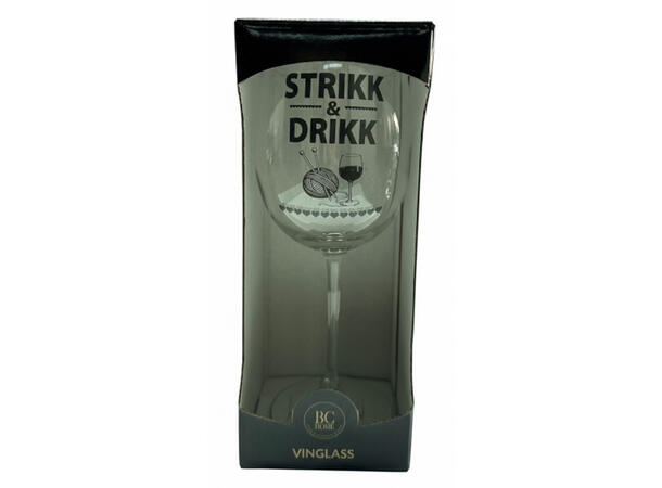Vinglass Strikk & drikk h:23cm Forpk 6stk Volum 480ml Kommer i gaveeske 